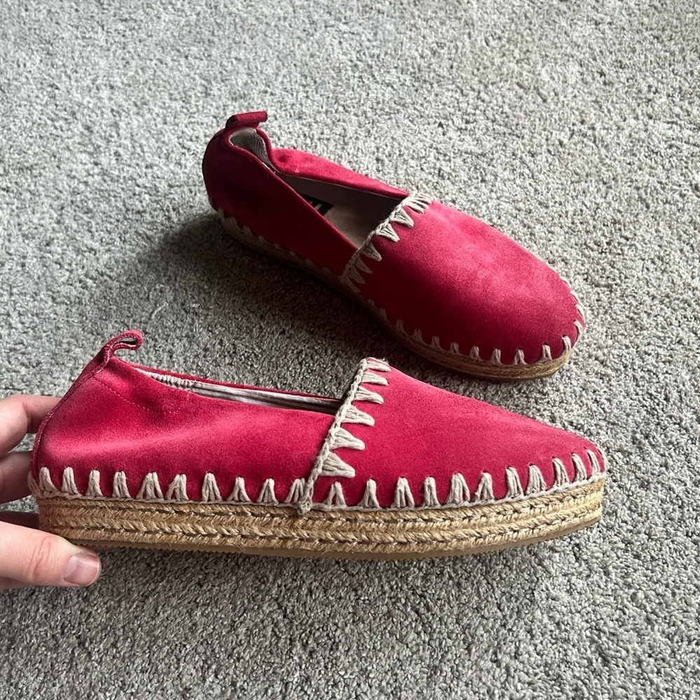 New Mou Women’s Size 41 Espa Suede Espadrille Platform Shoes Slip On